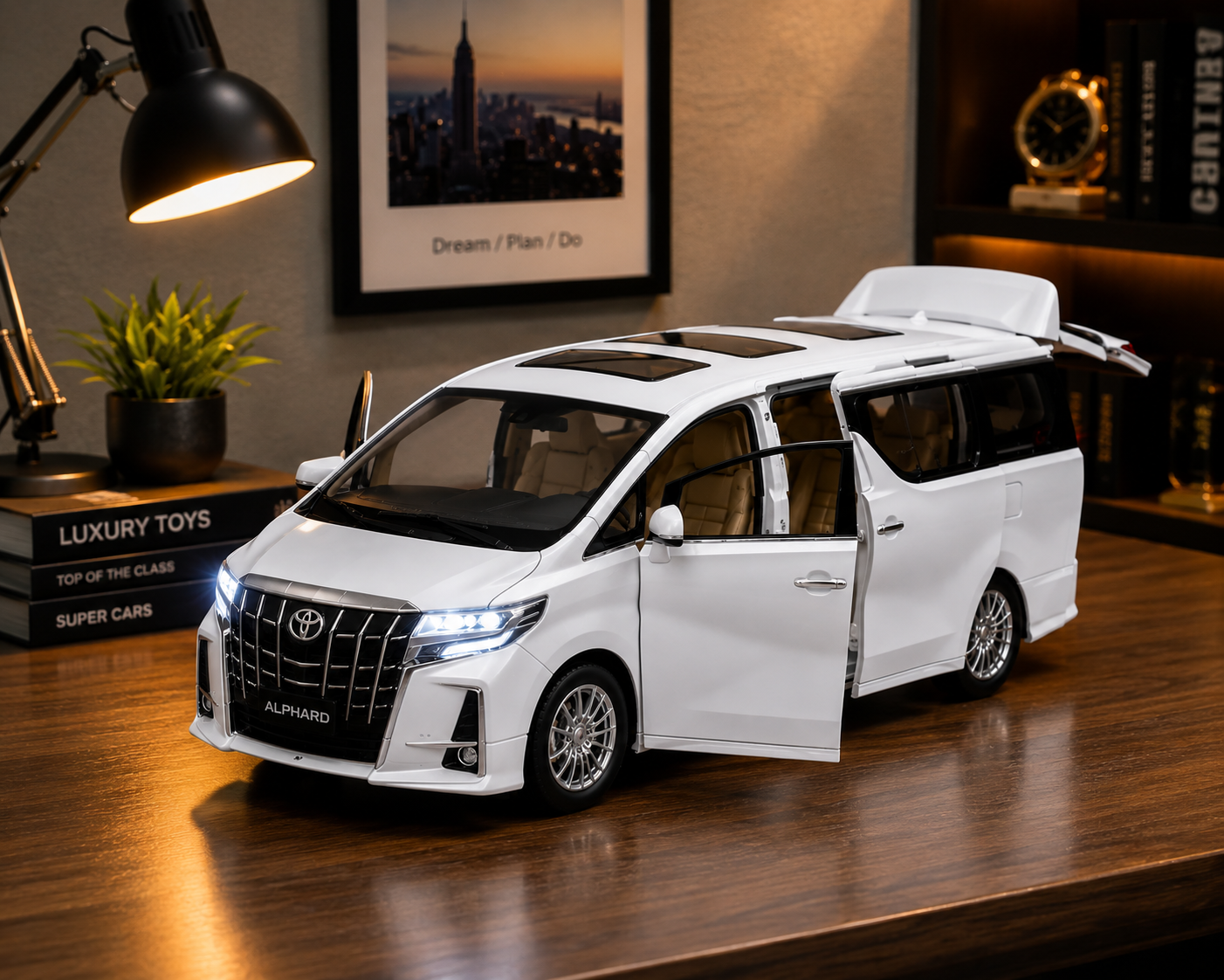 Toyota Alphard 1:24 Scale Luxury MPV Diecast Model Car with Lights & Sound | Premium Collectible