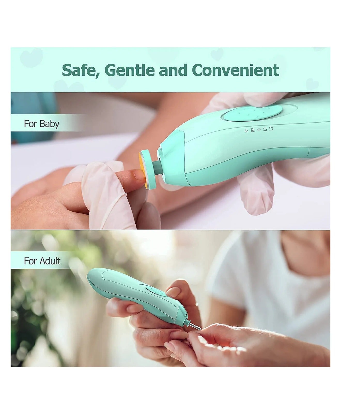 Baby Nail Trimmer Electric Safe Baby Nail Grooming Kit
