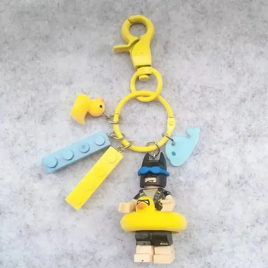 Caped Crusader Blocks Batman Keychain