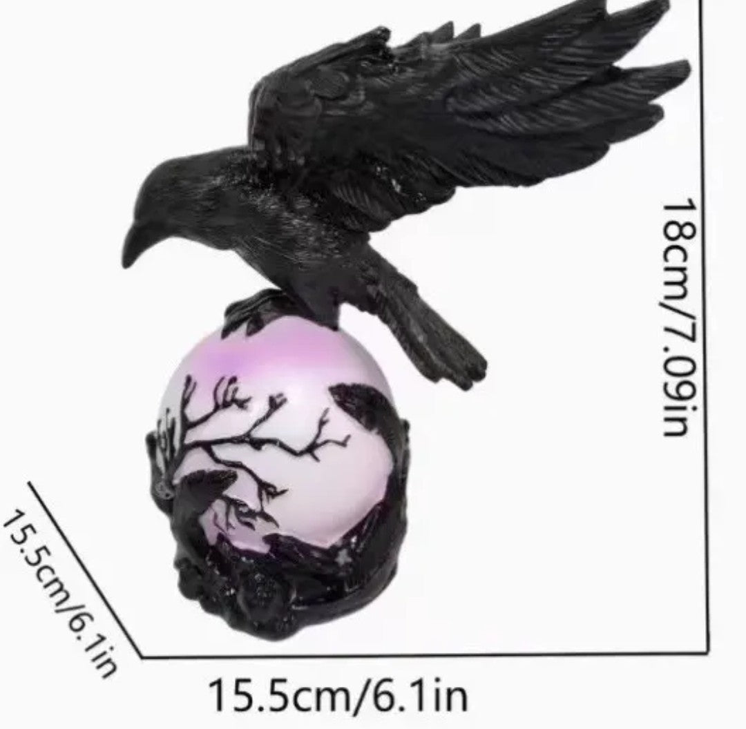 Raven Moon LED Crystal Lamp