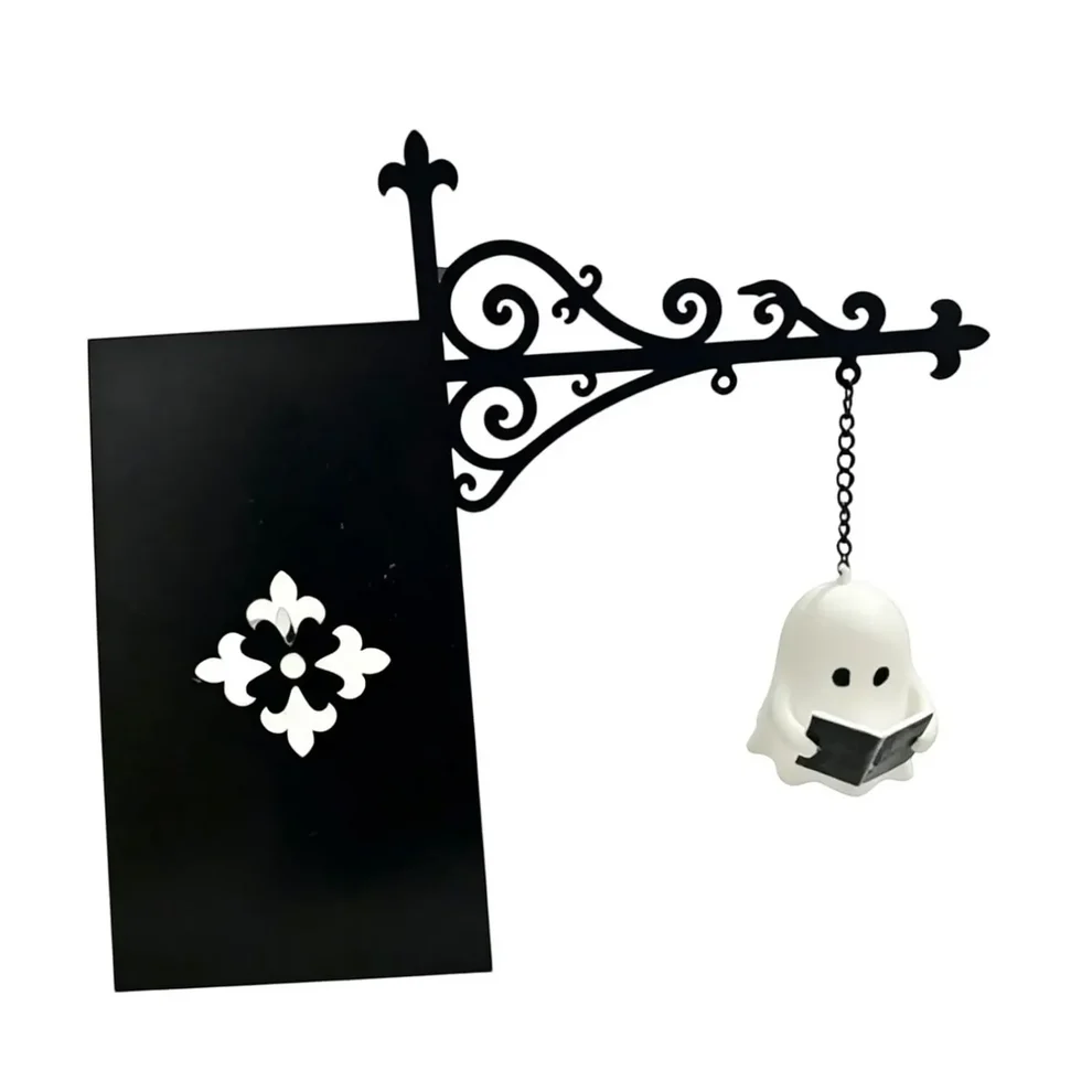 Ghost Reading Book Light – Cute LED Bookend Lamp for Bookshelf, Desk & Halloween Decor