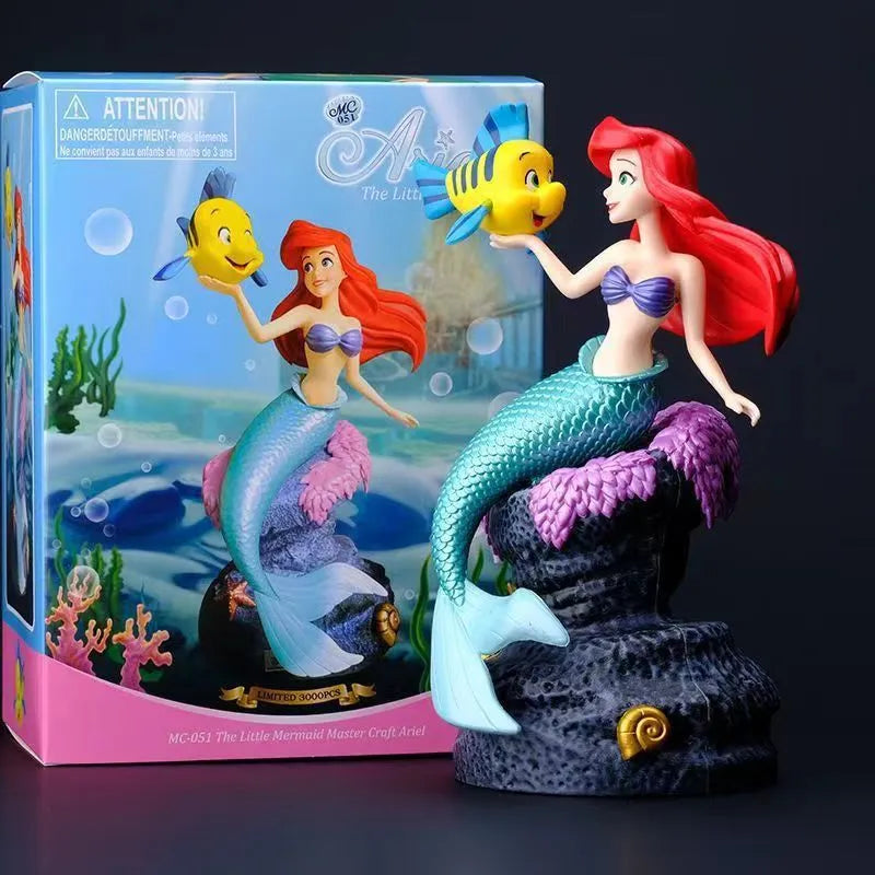 DZNY The Little Mermaid Ariel & Flounder Statue 20cm | Disney Collectible – HangyHub