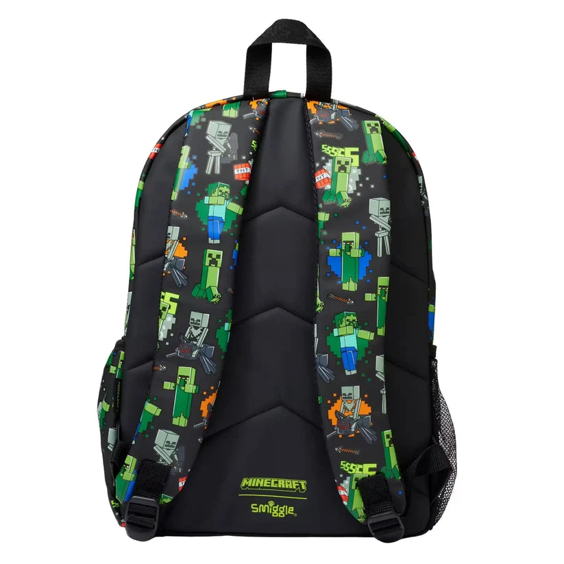 SMGL Minecraft Creeper School Backpack | Stylish Gaming Bag for Kids & Teens