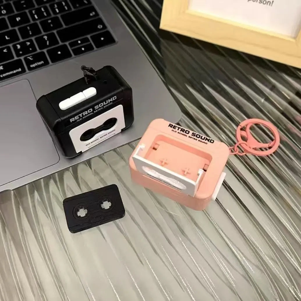 Y2K Nostalgia Mini Tape Recorder Keychain ...