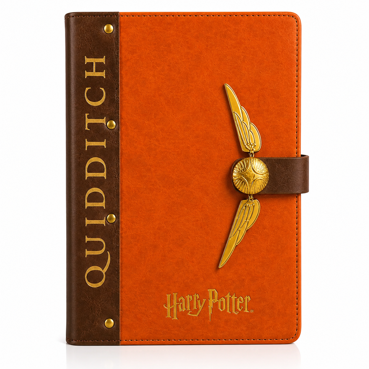 Harry Potter Quidditch Golden Snitch Leather Journal Notebook | Premium PU Leather Diary