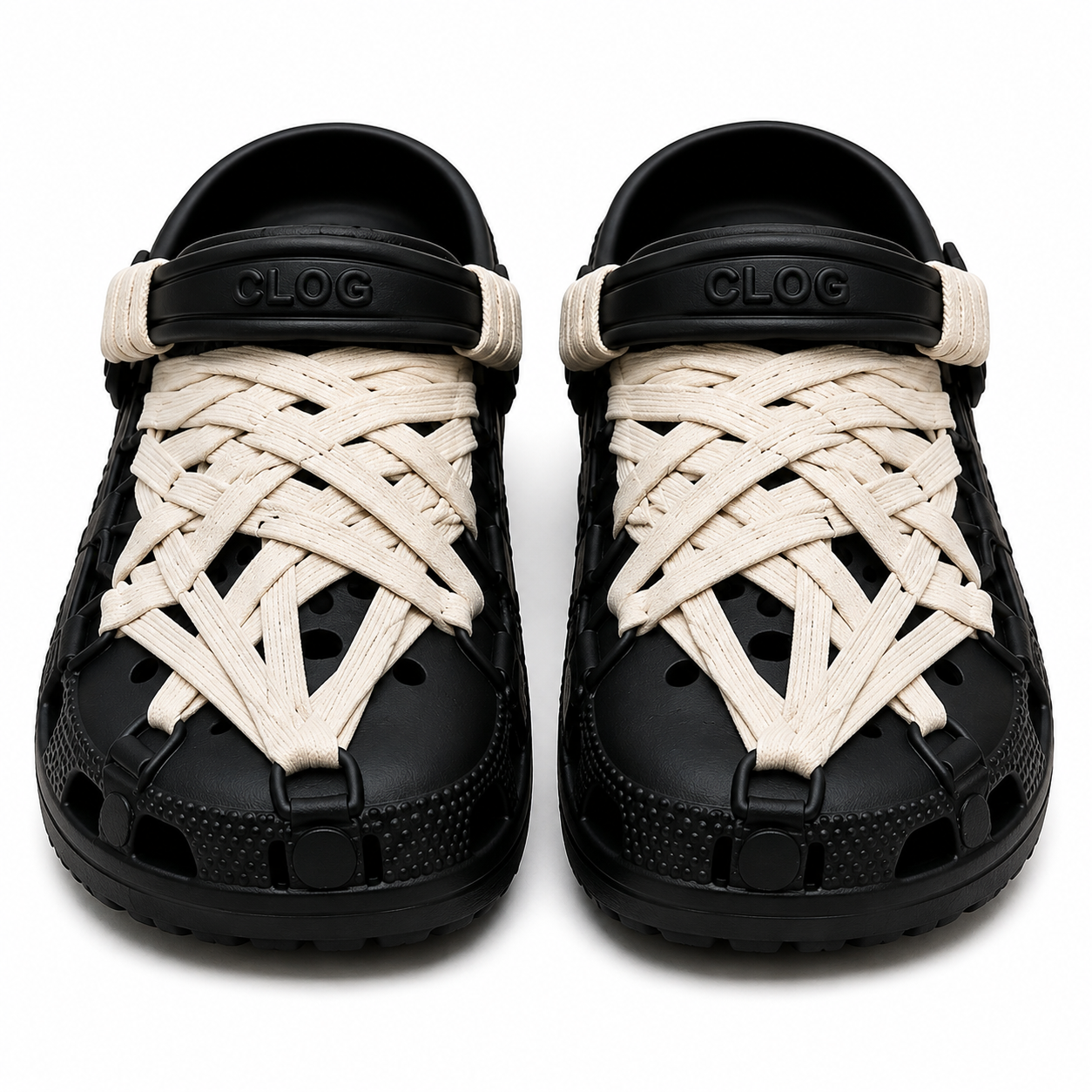 Ninja Webbed Lace-Up Foam Clogs