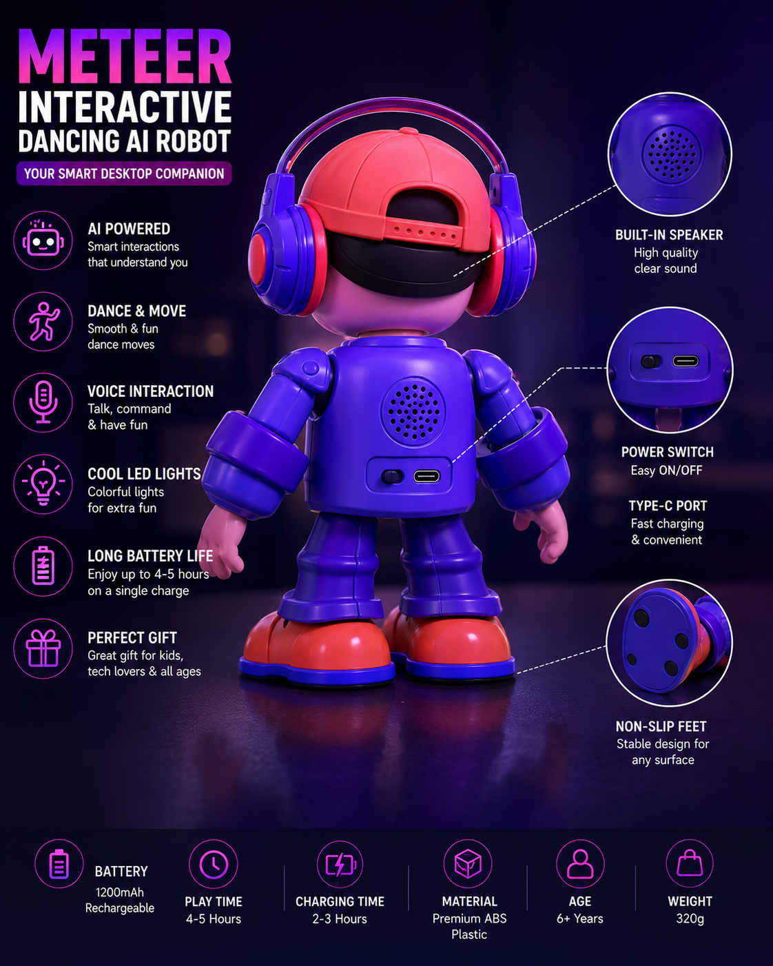 Meteer Smart Dancing Robot