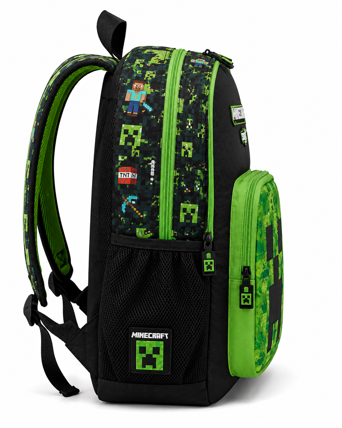 SMGL Minecraft Creeper School Backpack | Stylish Gaming Bag for Kids & Teens