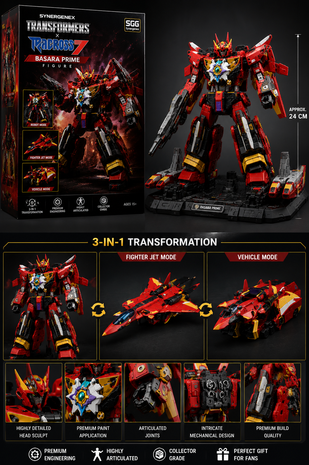 Synergenex Transformers x Macross 7 Basara Prime Figure