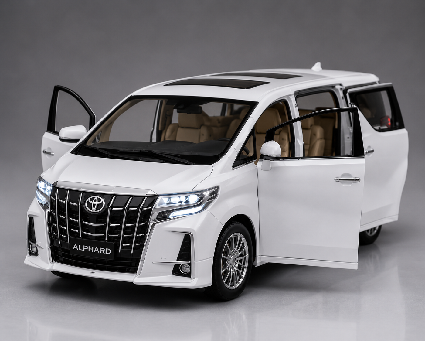 Toyota Alphard 1:24 Scale Luxury MPV Diecast Model Car with Lights & Sound | Premium Collectible