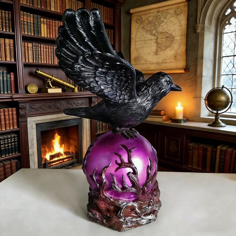 Raven Moon LED Crystal Lamp