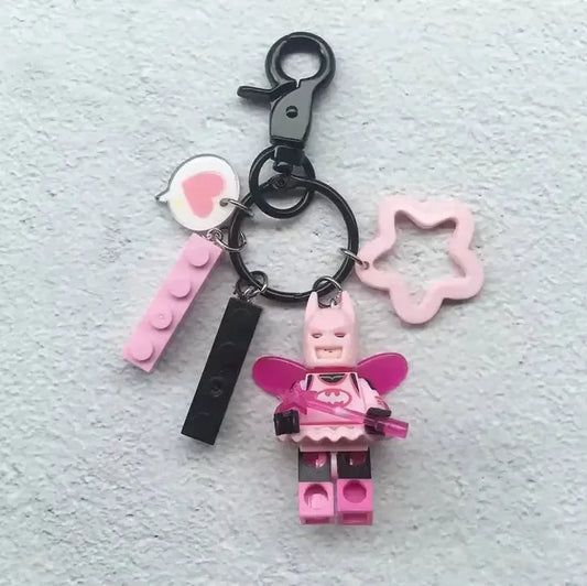 Caped Crusader Blocks Batman Keychain