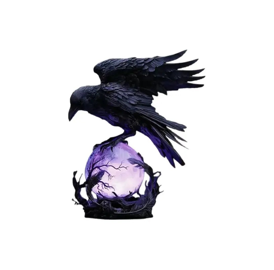 Raven Moon LED Crystal Lamp