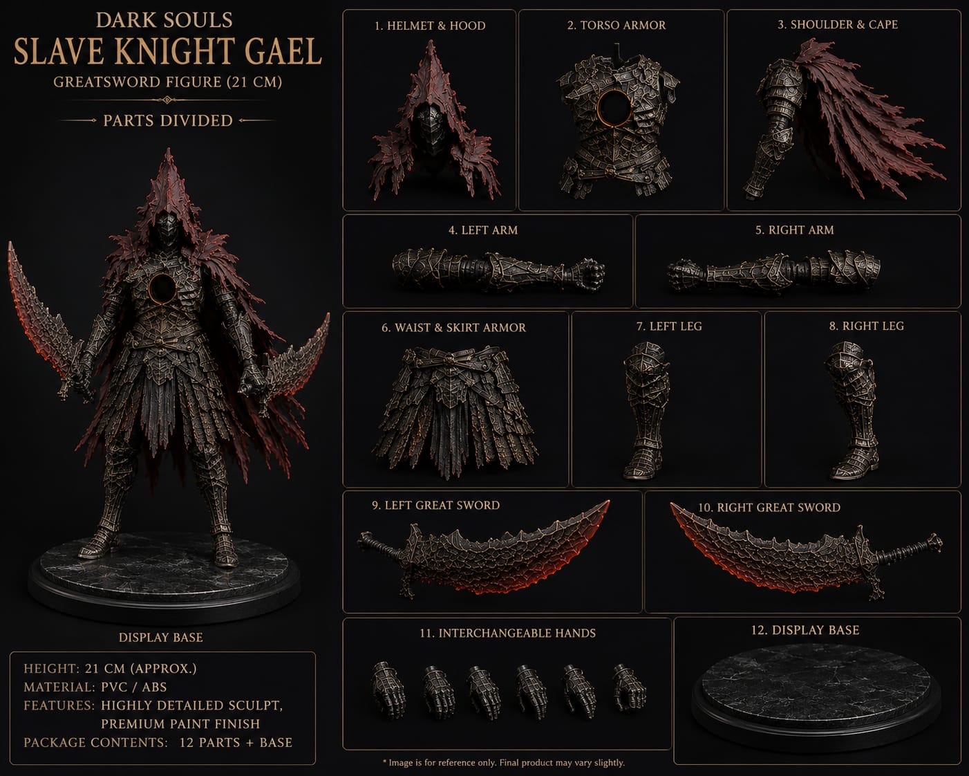 Dark Souls Slave Knight Gael Greatsword Figure (21 cm)