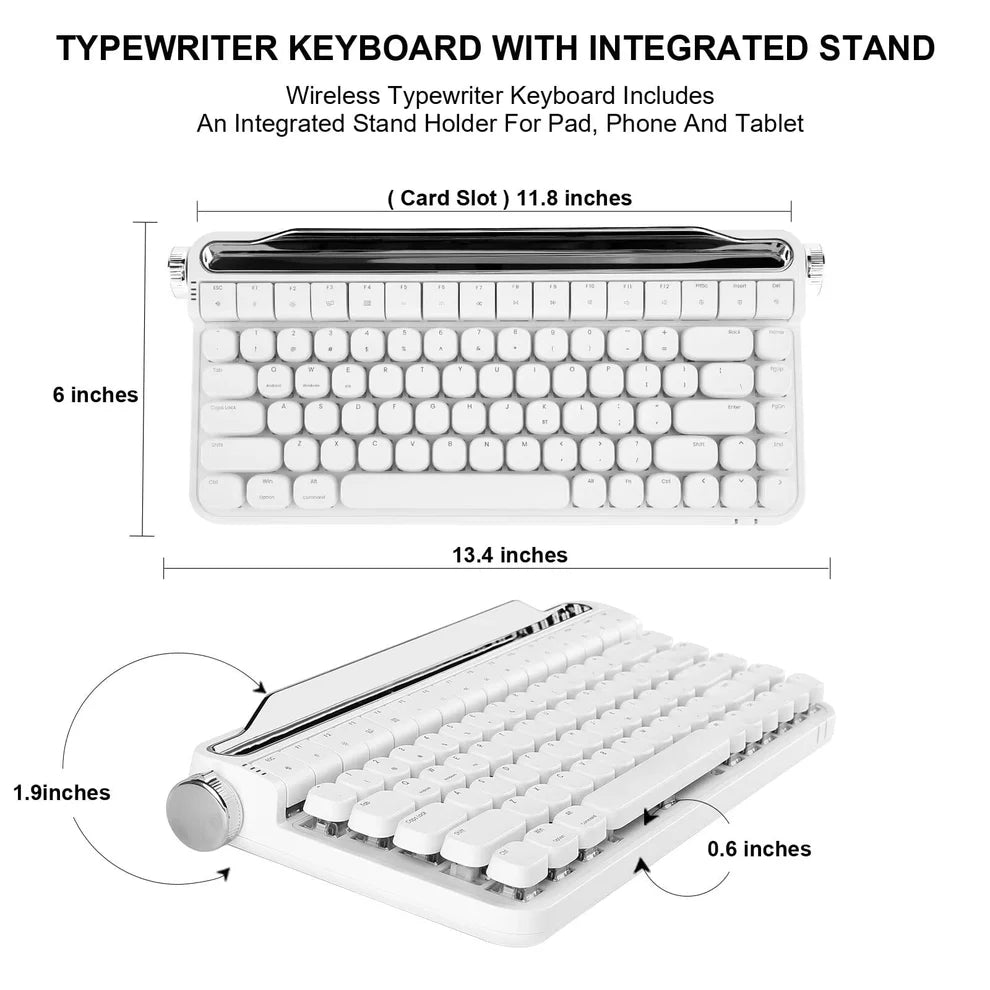 Actto B703 Wireless Bluetooth Typewriter Keyboard