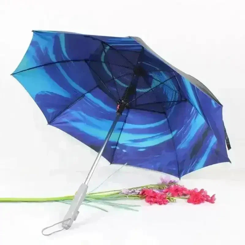 Creative Mist Spray Umbrella with In-Built Fan | USB Rechargeable Cooling Umbrella | UV Protection Sun & Rain Umbrella