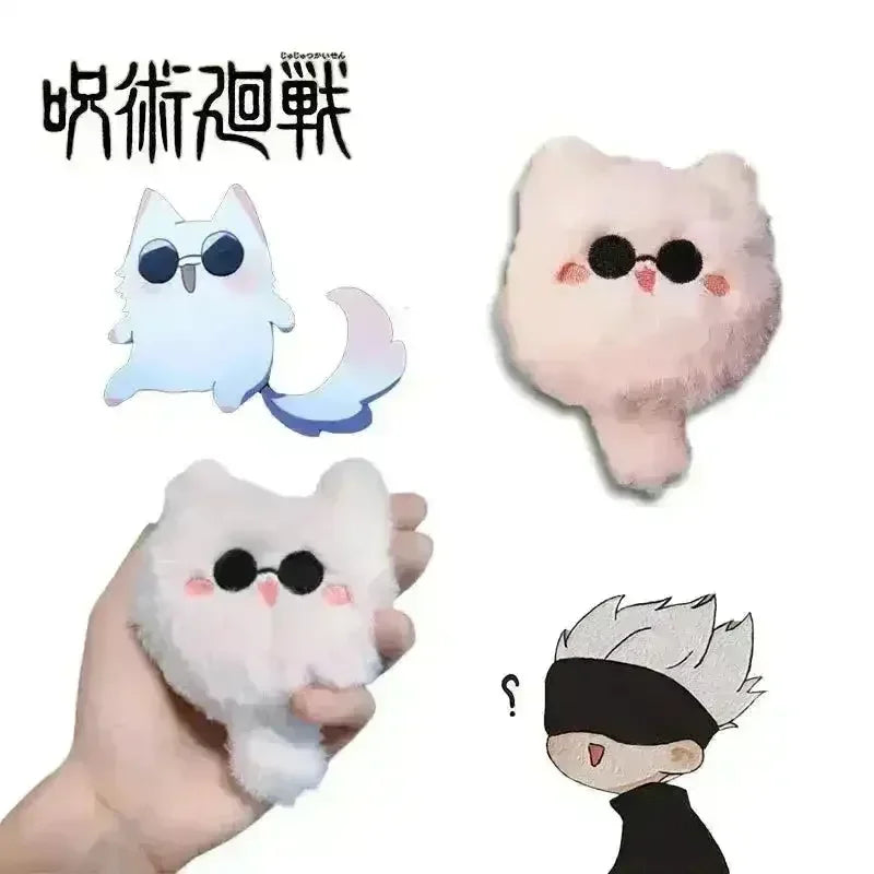 Gojo Satoru Squeaky Cat Plush Pendant