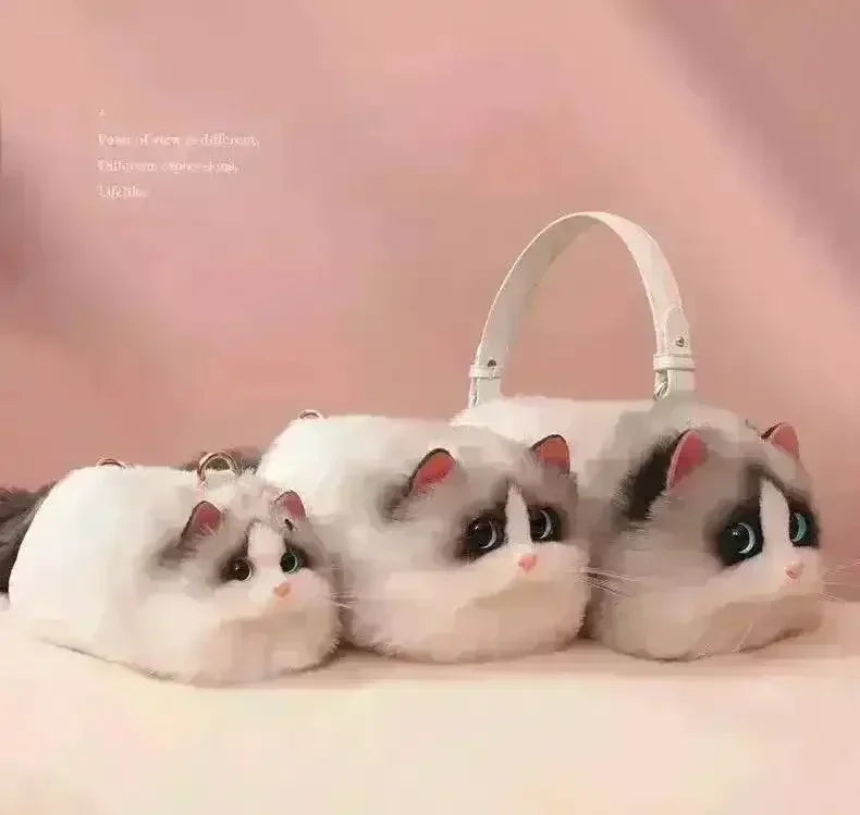 Realistic Handmade Cat Plush Handbag