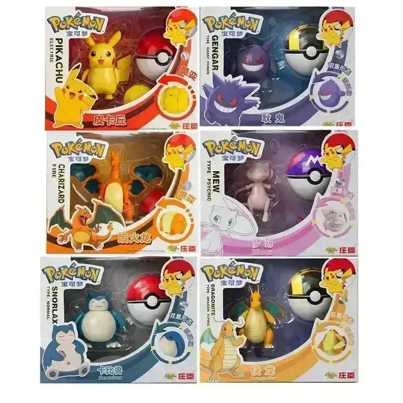 Pokemon Deformation Battle Figures Pokeball Set