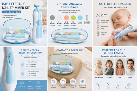 Baby Nail Trimmer Electric Safe Baby Nail Grooming Kit