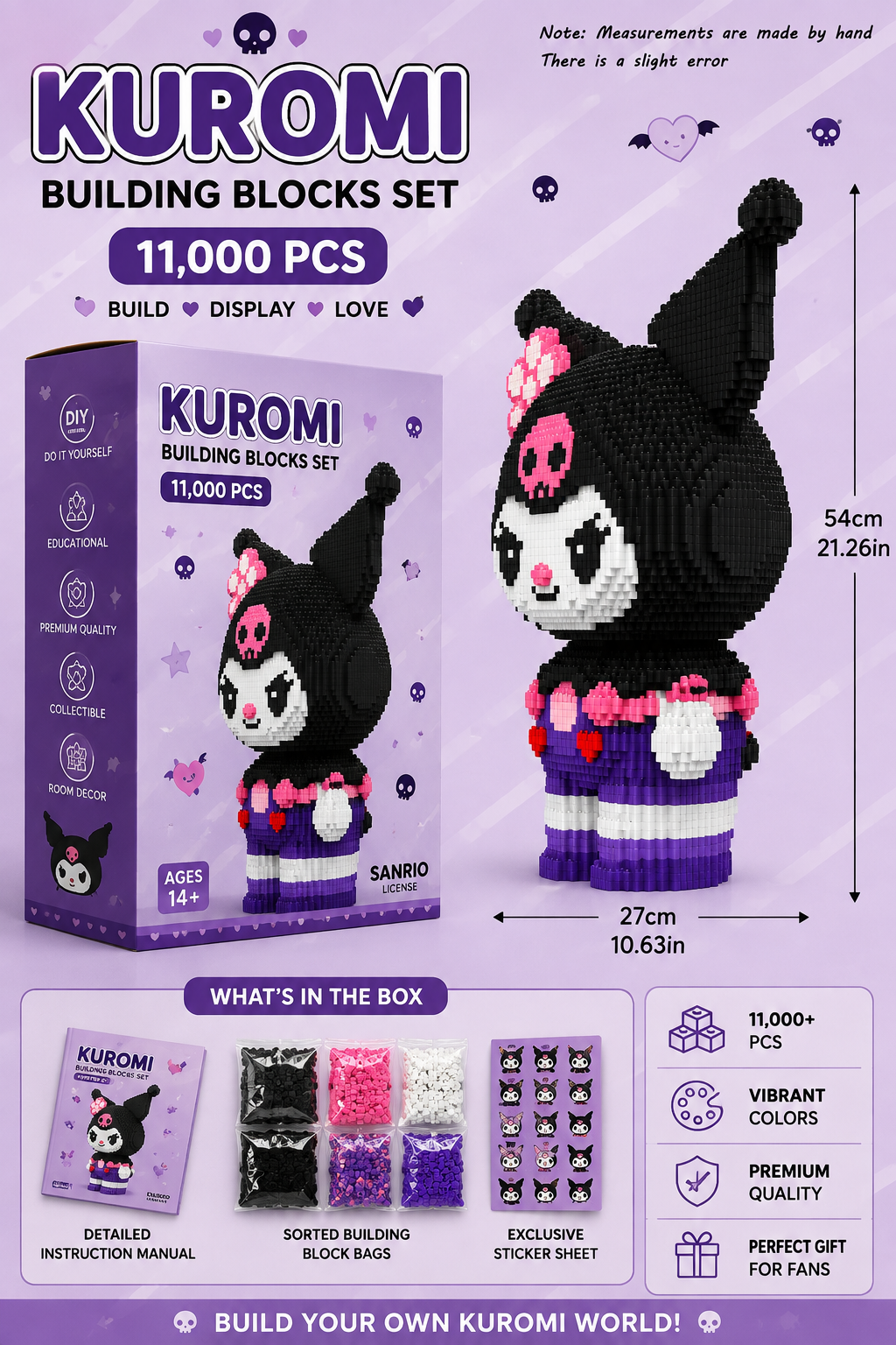 Sanliou Kuromi My Melody 11000 Pcs Building Blocks