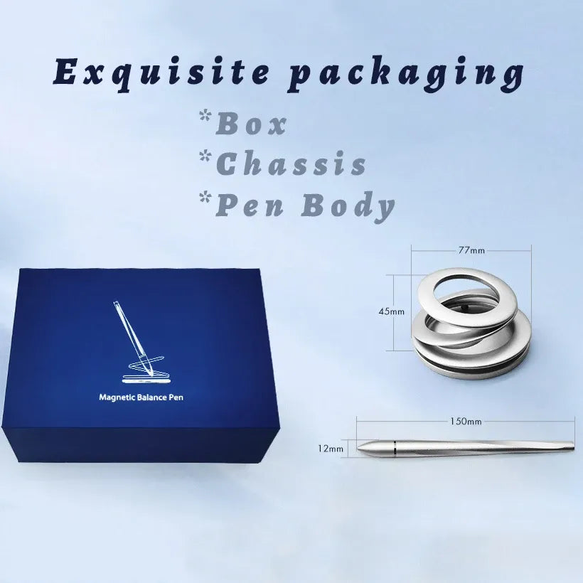 Magnetic Levitating Pen with Floating Balance Base | Luxury Executive Desk Pen | Gravity Rebel Desktop Decor