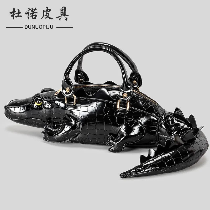 Berry-Sweet Premium Alligator-Shape Novelty Handbag