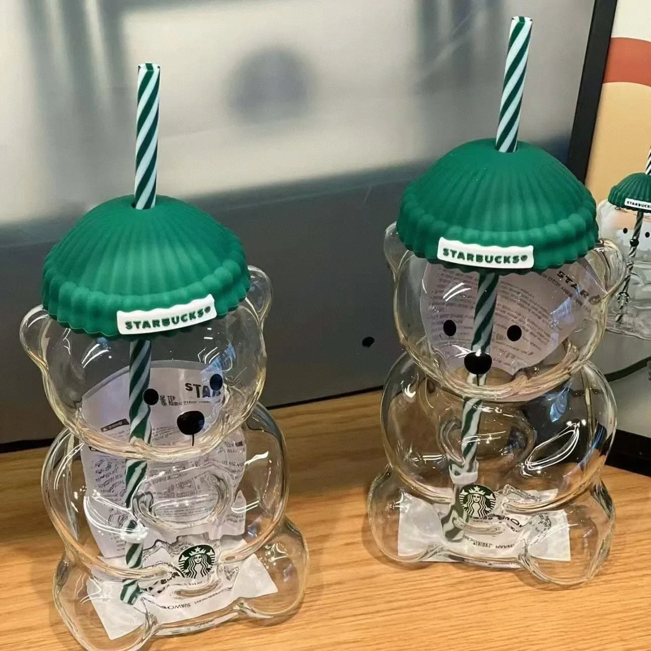 Starbucks Bearista Bear Glass Cup (20 oz)