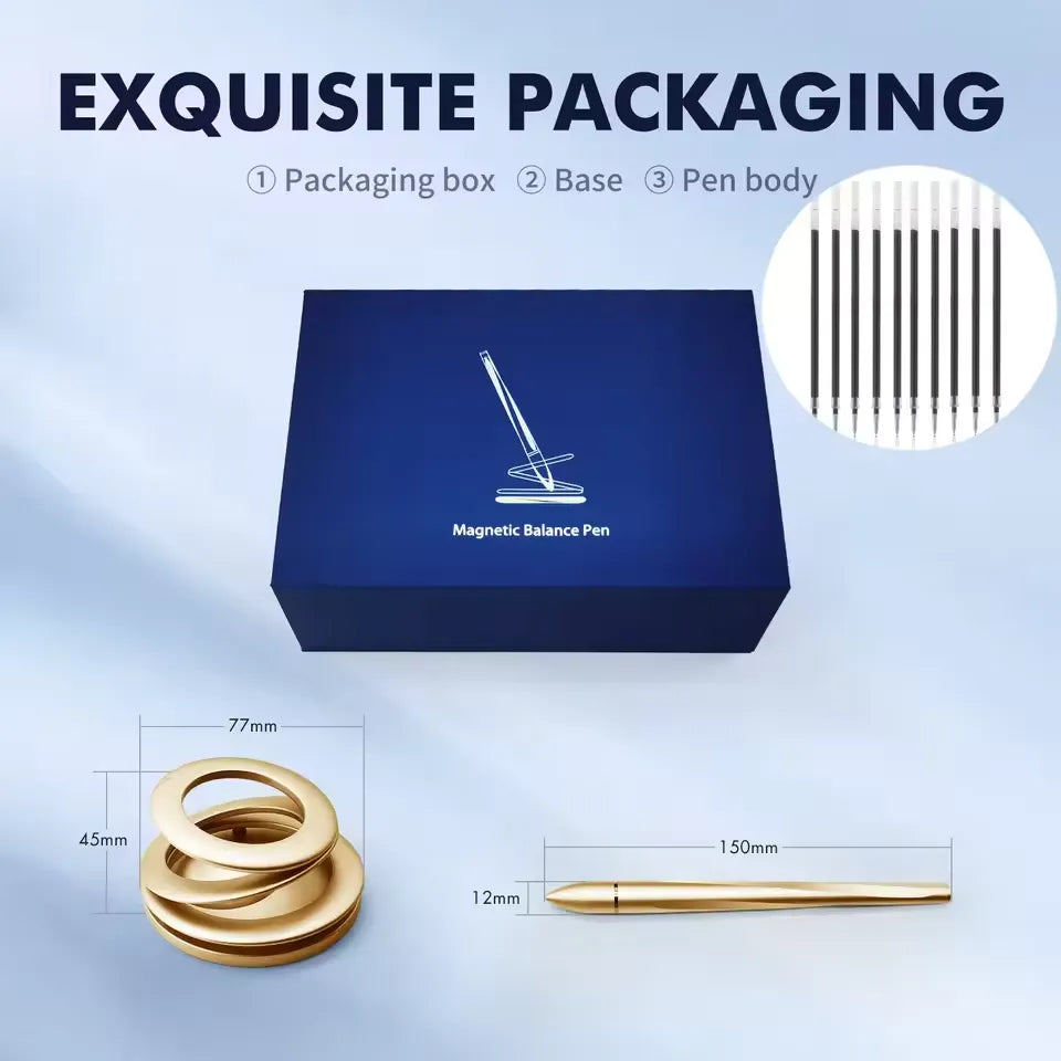 Magnetic Levitating Pen with Floating Balance Base | Luxury Executive Desk Pen | Gravity Rebel Desktop Decor